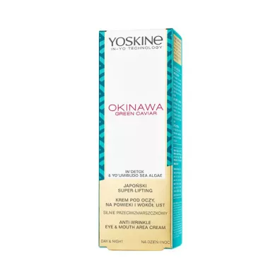 Yoskine Okinawa Green Caviar krem pod oczy na powieki i wok ust na dzie i na noc 15 ml