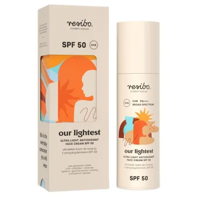 Resibo Our Lightest ultralekki krem do twarzy z antyoksydantami SPF 50 50 ml