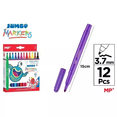 Mp Main Paper Flamastry Jumbo 12 kolor�w
