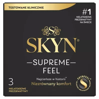Skyn Supreme Feel cienkie nielatektowe prezerwatywy 3 szt.