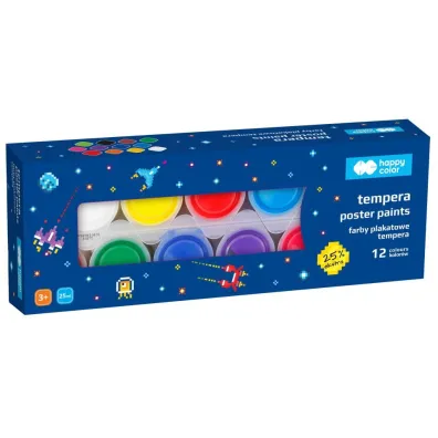 Farby plakatowe Pixi Planet 12 kolor�w Happy Color