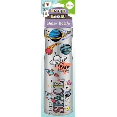 Happy Color Naklejki WATER BOTTLE - Space Adventure, 83x286 mm
