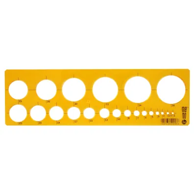 Szablon do kre�lenia okr�g�w Pratel MemoBe 2-36 mm