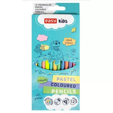 Easy Stationery Kredki tr�jk�tne pastelowe 12 szt.
