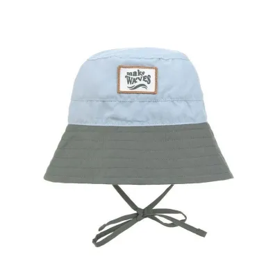 Lassig Kapelusz rybacki z filtrem UV80 Splash & Fun sky blue/deep olive, rozm. 46/49