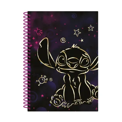 Patio Ko�obrulion B5 Disney Gold Stitch plastikowa spirala 100 kartek