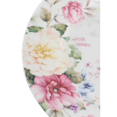 Siaki Collection Talerz porcelanowy Delicate Flowers 19 cm