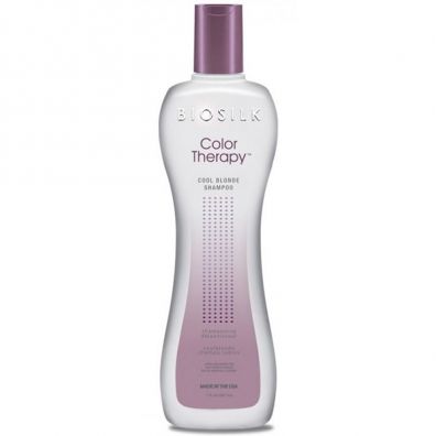 BioSilk Color Therapy Cool Blonde Shampoo szampon do włosów rozjaśnianych i z pasemkami nadający chłodny odcień 355 ml