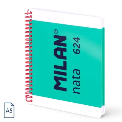 Milan Zeszyt na spirali A5 1918 zielony czysty 80 kartek