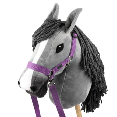 Kantar dla Hobby Horse wodze + futerka lawendowy Skippi