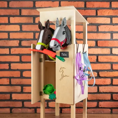 Kantar dla Hobby Horse wodze + futerka lawendowy Skippi