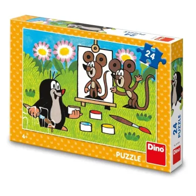 Puzzle 24 el. Krecik maluje portret Dino Toys