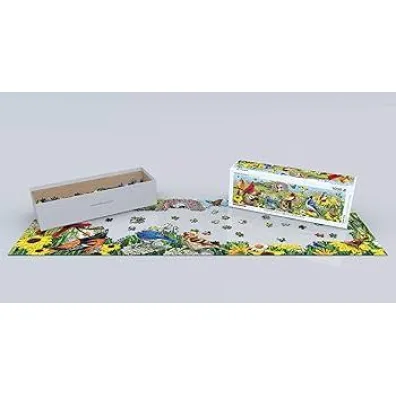 Puzzle panoramiczne 1000 el. Ptaki ogrodowe Eurographics