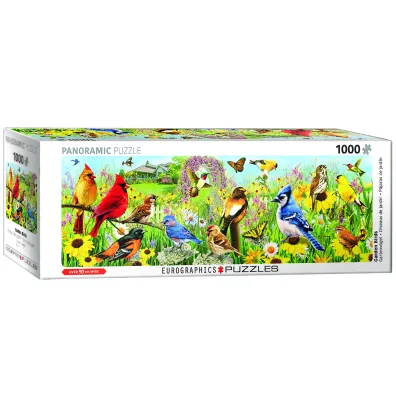 Puzzle panoramiczne 1000 el. Ptaki ogrodowe Eurographics