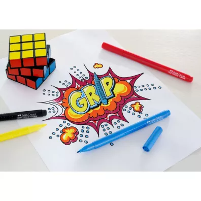 Faber-Castell Flamastry Grip w etui 20 szt.