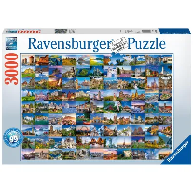 Puzzle 3000 el. 99 pi�knych miejsc w Europie Ravensburger