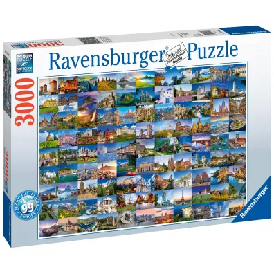 Puzzle 3000 el. 99 pi�knych miejsc w Europie Ravensburger