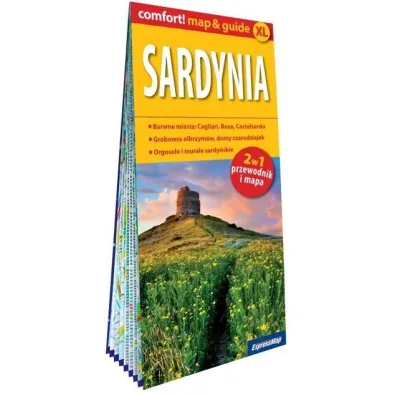 Sardynia laminowany map&guide XL 2w1 przewodnik i mapa