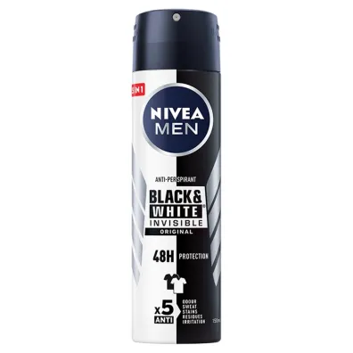 Nivea Men Invisible Black&White antyperspirant spray 48H Orginal 150 ml