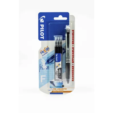Pi�ro kulkowe Frixion Clicker Pilot 0,5 czarne +wk�ady x3 blister