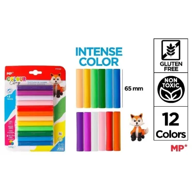 Mp Main Paper Plastelina 12 kolor�w