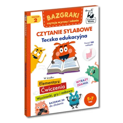 Bazgraki czytaj� wyrazy i zdania. Czytanie sylabowe. Teczka edukacyjna. Kapitan Nauka. Bazgraki