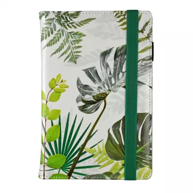 Notes A5 na gumk w kratk botanic white N-25PR