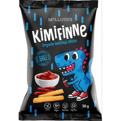 Kimifinne Chrupki kukurydziane bezglutenowe o smaku ketchupowym 30 g Bio