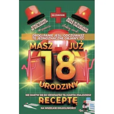 Yeku Karnet Urodzinowy z recept� 18