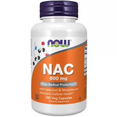 Now Foods Nac-Acetyl Cysteine 600 mg 100 kaps.