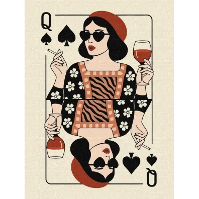 Ideyka Malowanie po numerach - Karta kr�lowej 30x40cm