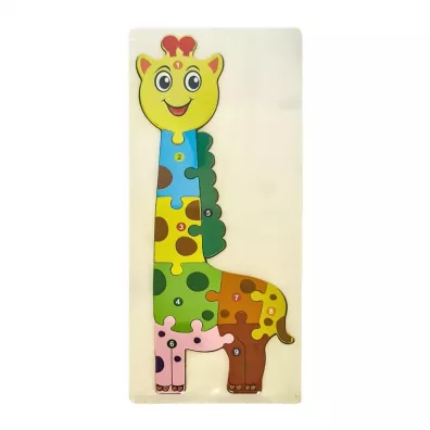 Puzzle drewniane kids z cyframi �yrafa MCD
