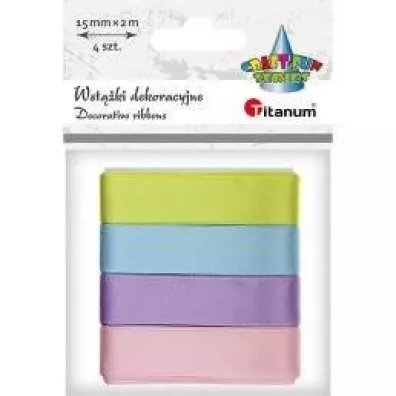 Titanum Wstki satynowe 15mm x 2m, 6 kolorw