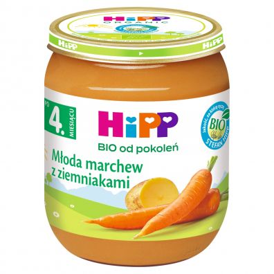 Hipp Młoda marchew z ziemniakami po 4. miesiącu 125 g Bio