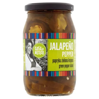 Casa De Mexico Papryka zielona Jalapeno krojona 340 g