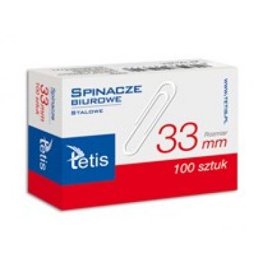 Tetis Spinacze biurowe GS140-C 33 mm 100 szt.