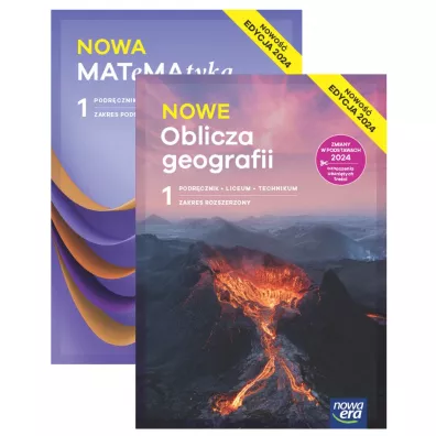 Pakiet podr�cznik�w: Nowa MATeMAtyka, Nowe Oblicza geografii. Zakres rozszerzony. Liceum i technikum. Klasa 1. Edycja 2024 - Dorota Ponczek, Jerzy Janowicz, Karolina Wej, Lech Cha�ko, Marek Wi�ckowski, Roman Malarz, Wojciech Babia�ski, Ewa Szmytkiewicz, Pawe�  Kroh