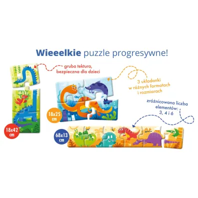 Puzzle Kapitan Nauka. Uk�adanki malucha. Dinozaury Edgard