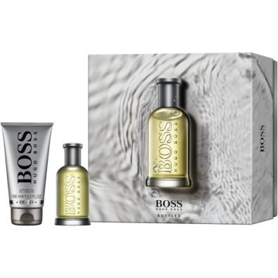 Hugo Boss Bottled zestaw dla mężczyzn woda toaletowa spray + żel pod prysznic 50 ml + 100 ml