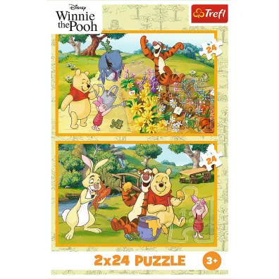 Puzzle 2x24 el. Dzie� w ogrodzie Trefl
