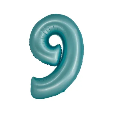 Godan Balon foliowy Smart cyfra 9 niebieski matowy 76cm
