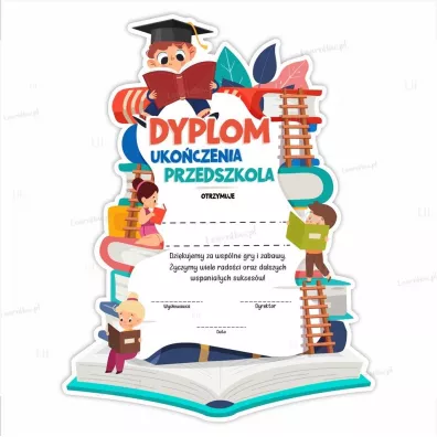 LearnHow Dyplom ksztat ukoczenia przedszkola 5 szt.