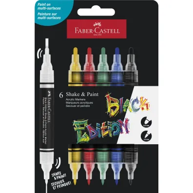 Faber-Castell Marker akrylowy Black Edition 6 szt.