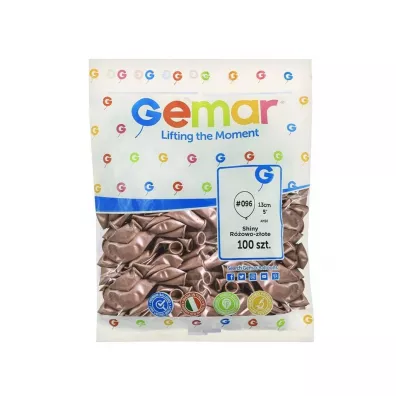 Gemar Balony chromowane r�owy, z�oty 13cm