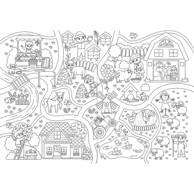 Zwierz�ta na farmie. Kolorowanka. Malbuch. Colouring book