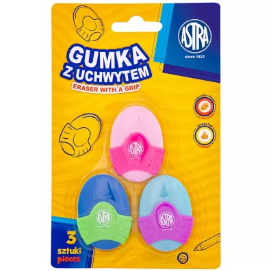 Astra Gumka owalna z uchwytem 3 szt.