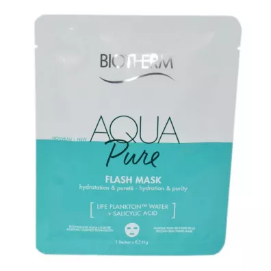 Biotherm Aqua Pure Flash Mask oczyszczaj�ca maseczka w p�achcie do twarzy 31 g