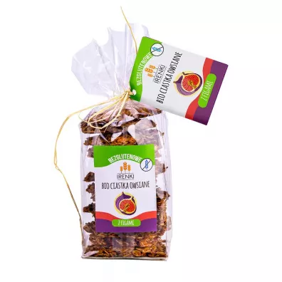 Irenki Ciastka owsiane z figami bezglutenowe 150 g Bio