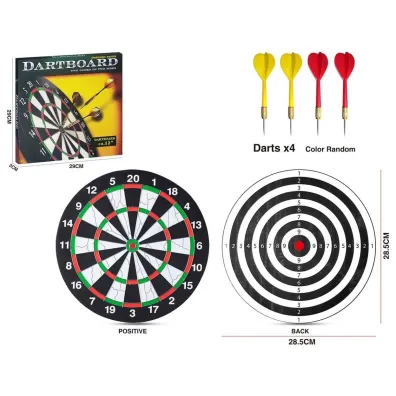 Tarcza z rzutkami 30cm dwustronna color box Madej