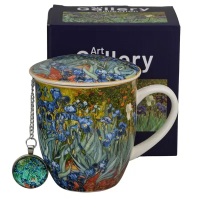 Duo Sp. z o.o. Kubek z zaparzaczem i zawieszka IRISES Van Gogh 400 ml